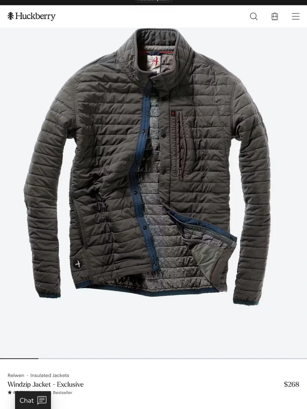 Relwen Windzip Jacket - Charcoal Loden
